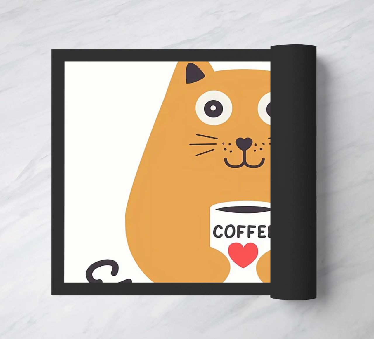 Amo i gatti e il caffè zerbino da Bartosz Powalka