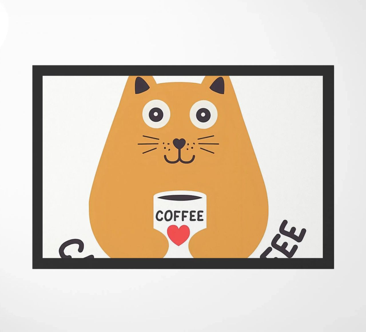 Amo i gatti e il caffè zerbino da Bartosz Powalka