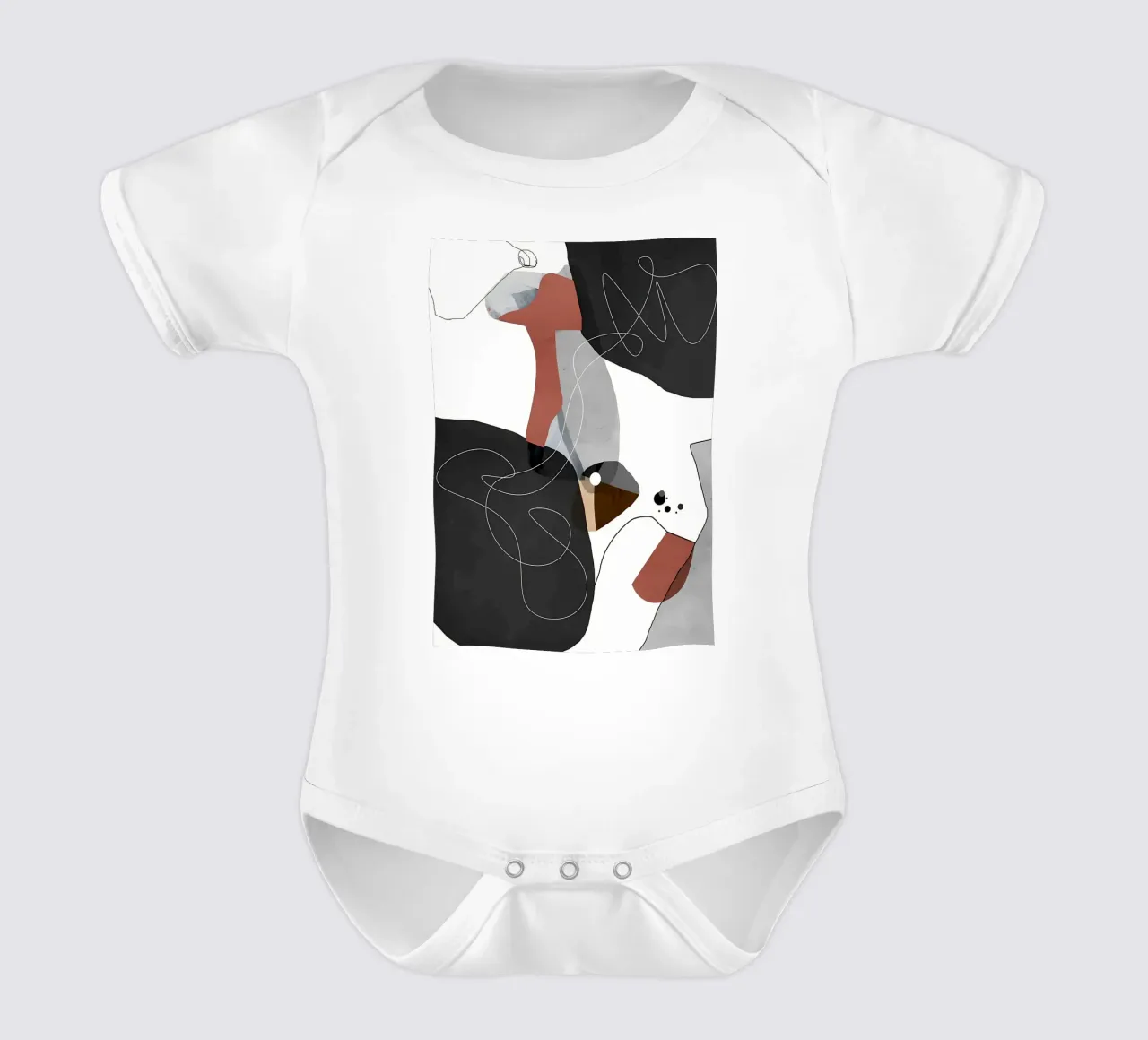 Modern abstract 54 babyrompertje korte mouwen van Aiden Garcia