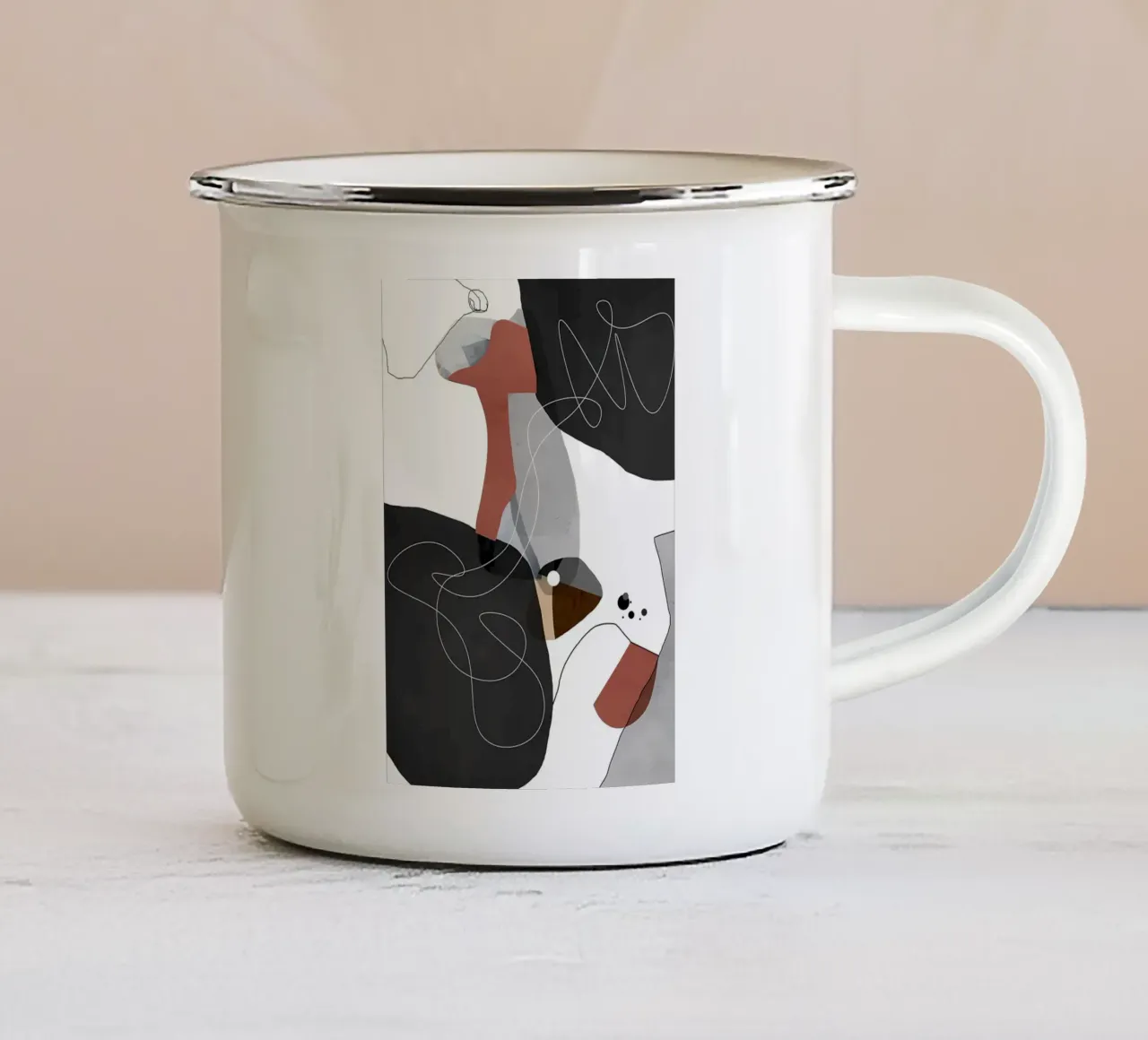 Astratto moderno 54 tazza in smalto da Aiden Garcia