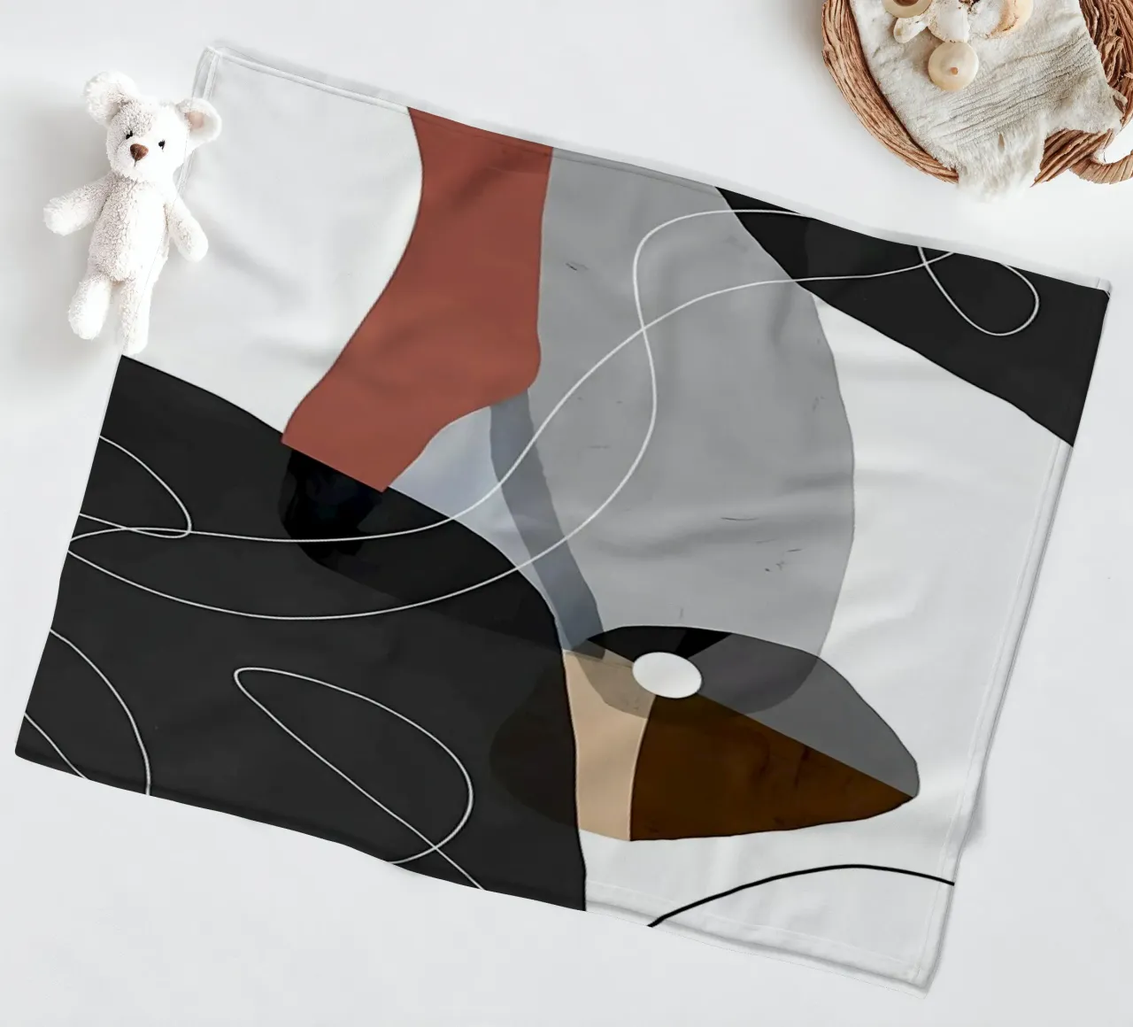 Astratto moderno 54 coperta in pile da Aiden Garcia