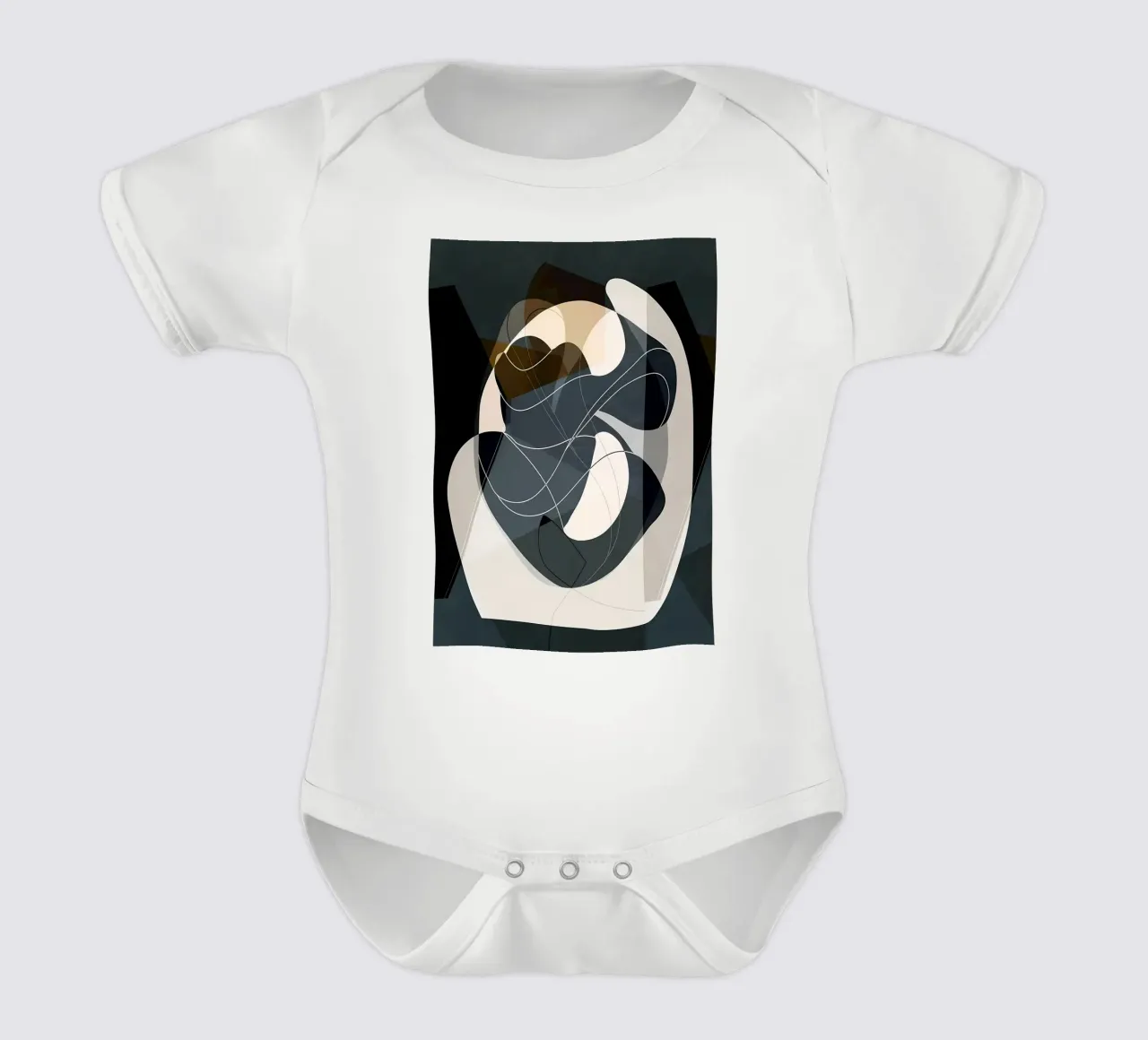 Modern abstract 81 short-sleeve baby romper by Aiden Garcia