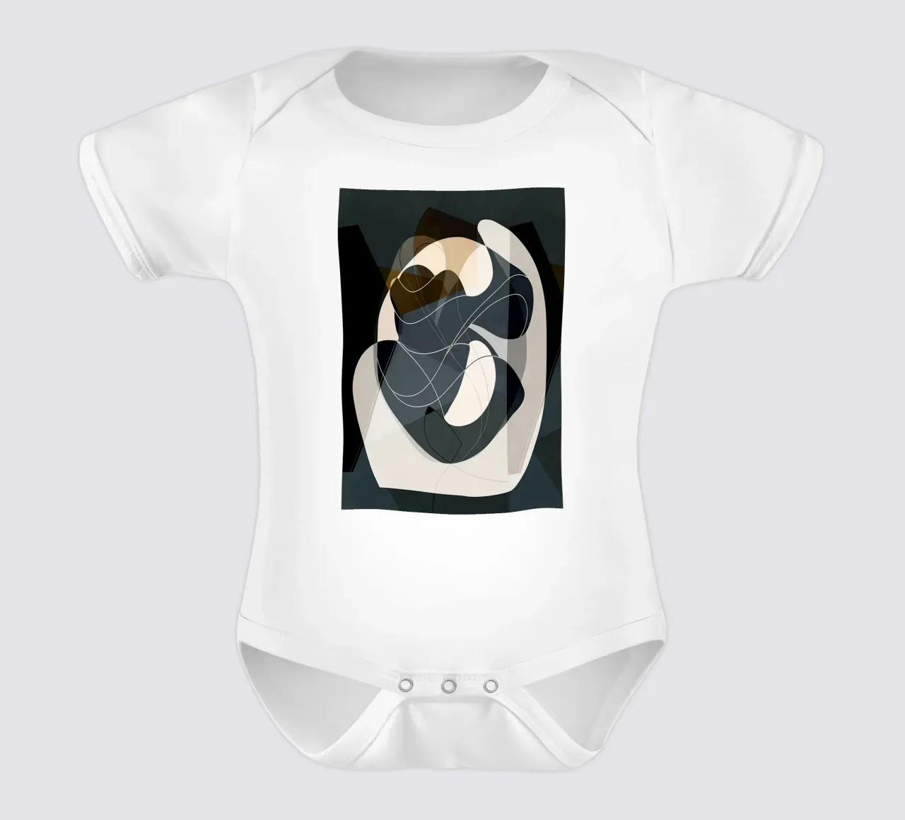 Modern abstract 81 short-sleeve baby romper by Aiden Garcia