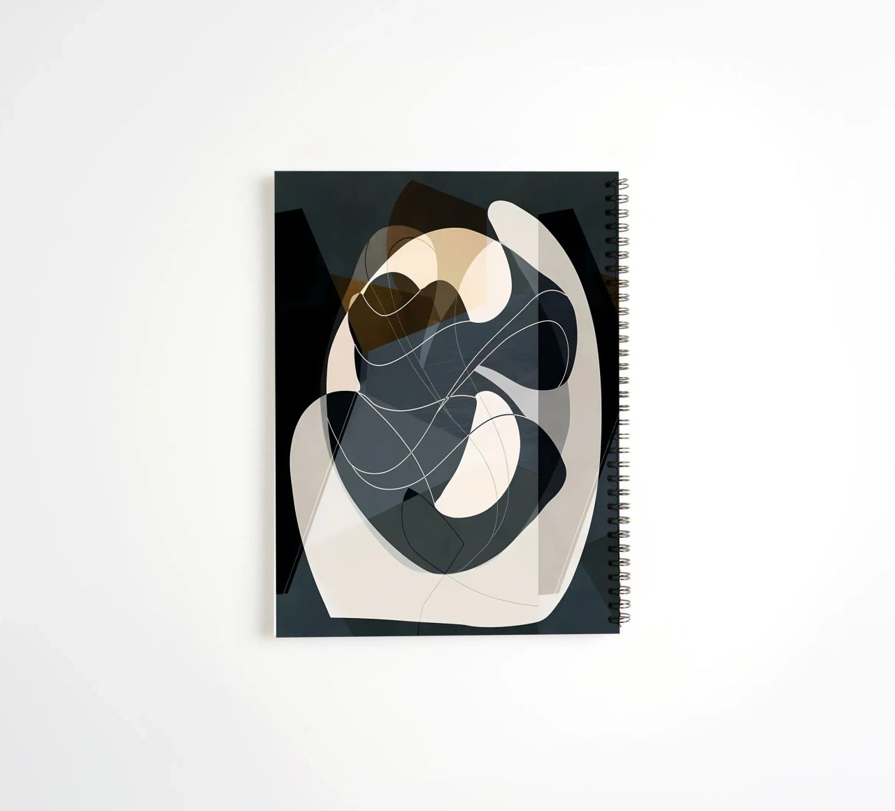 Modern abstract 81 spiral notebook by Aiden Garcia