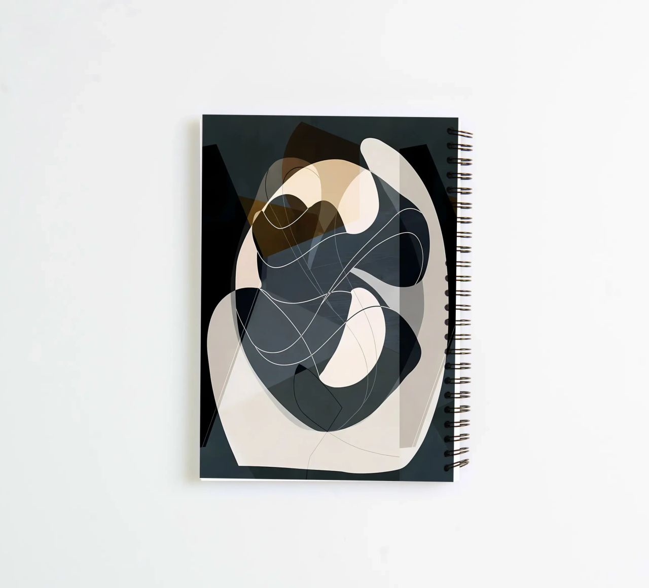 Modern abstract 81 spiral notebook by Aiden Garcia