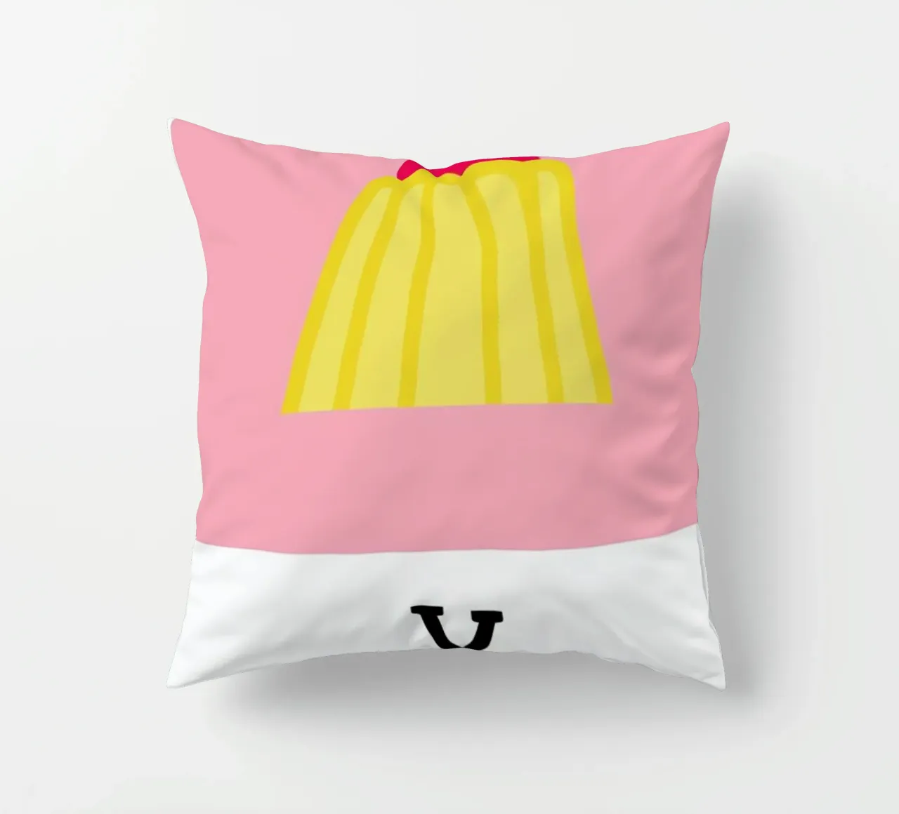 „The Food Alphabet“ - V like Vanilla Pudding cuscino da BLAEK Design Studio