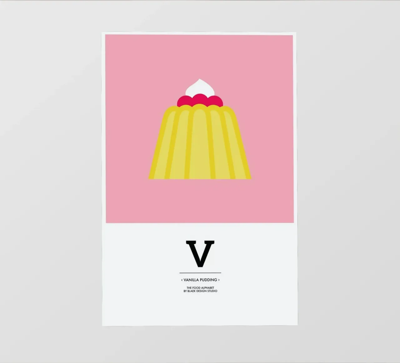 „The Food Alphabet“ - V like Vanilla Pudding pellicola backlit da BLAEK Design Studio