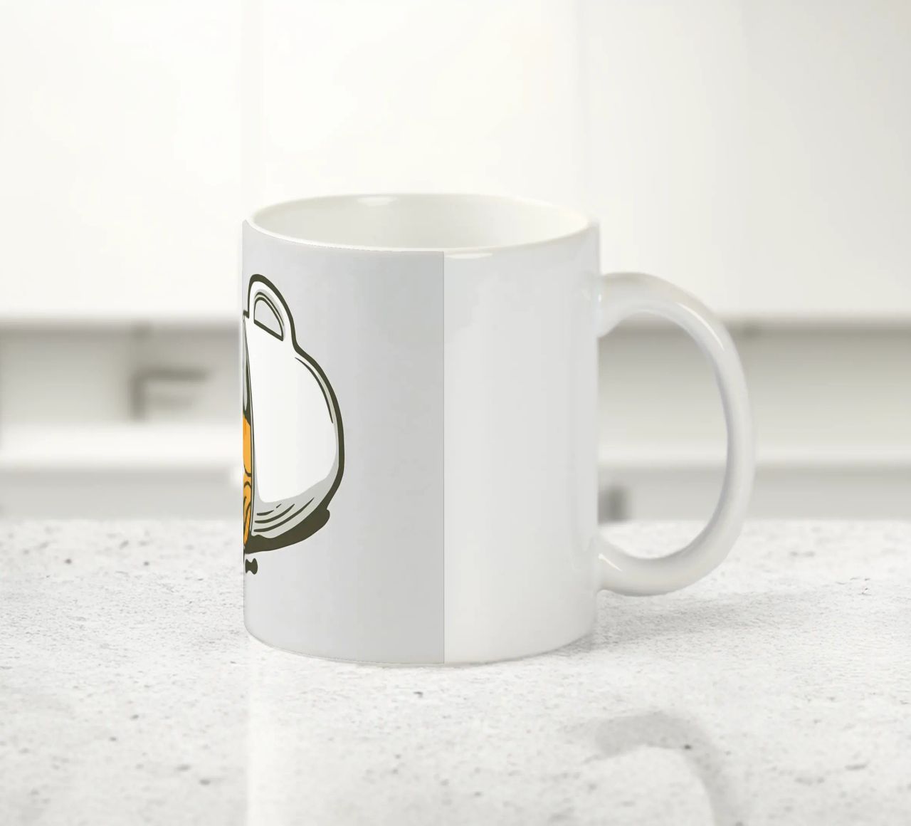 Non preoccupatevi, bevete caffè tazza in ceramica da Bartosz Powalka