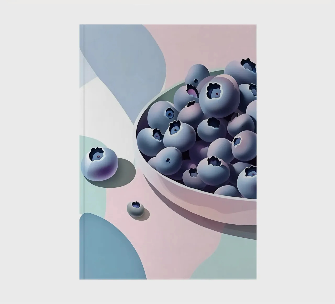 Blueberries_style_A_1 notebook by Pink- und LoveArt by LK