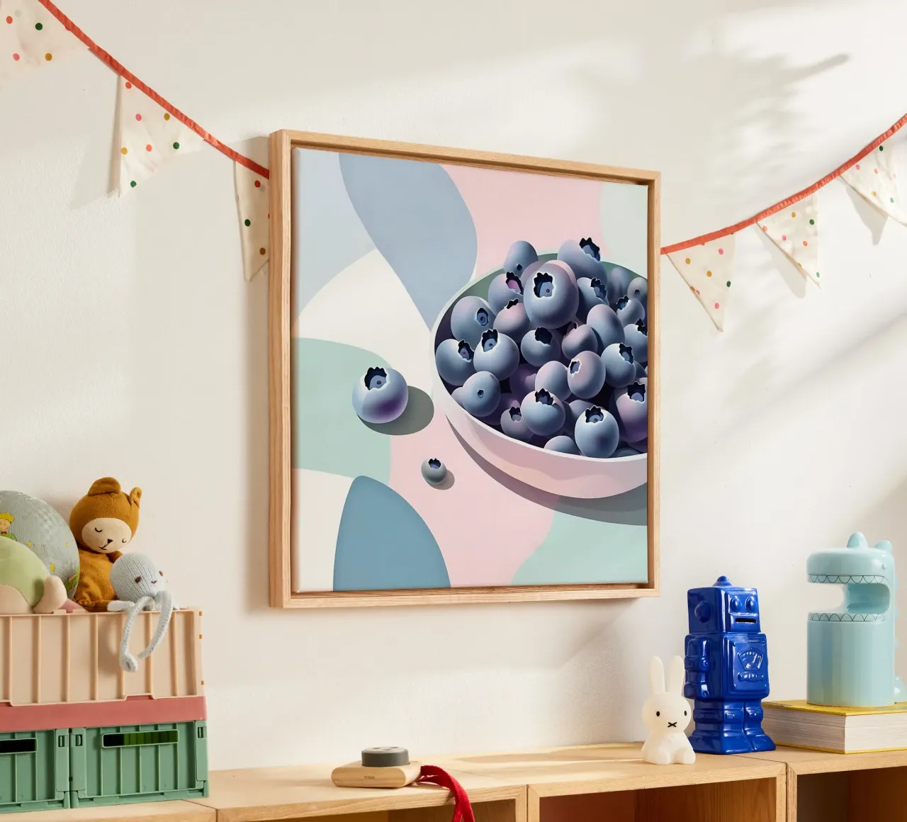 Blueberries_style_A_1 canvas by Pink- und LoveArt by LK