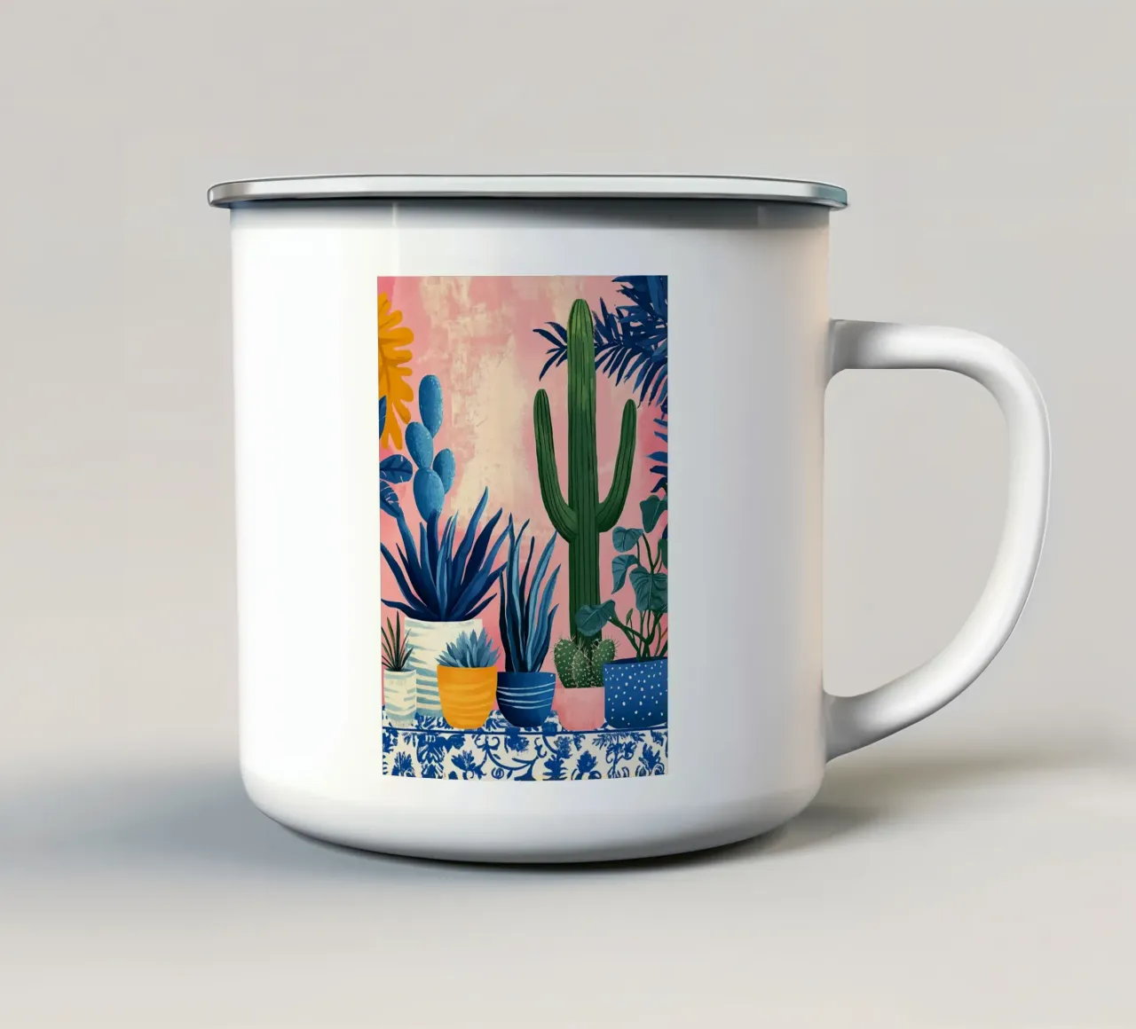 Fiori in vaso tazza in smalto da Justyna Jaszke JBJart