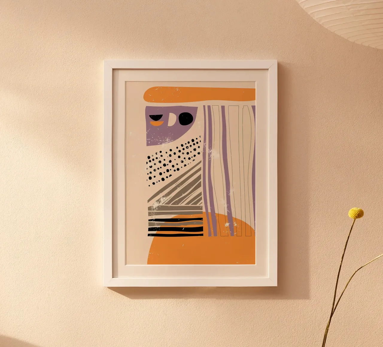 Arte astratta disegnata a mano poster con telaio in legno da Aiden Garcia