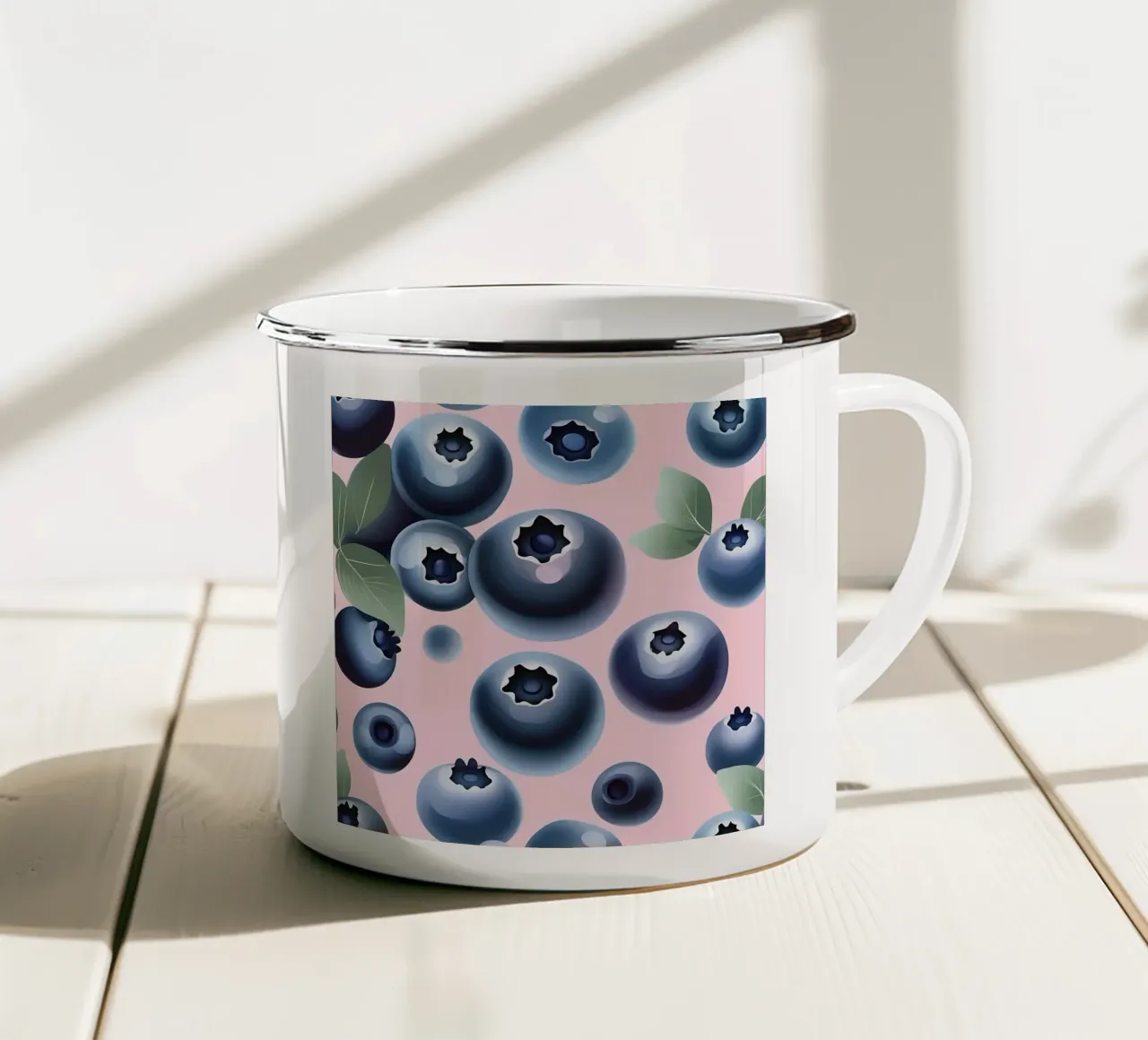 Mirtilli_stile_A_2 tazza in smalto da Pink- und LoveArt by LK