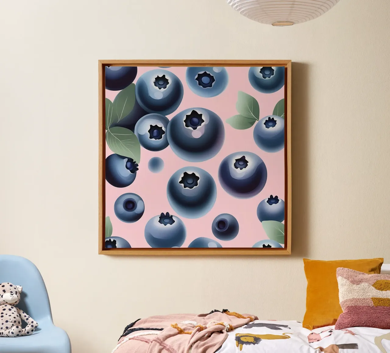 Mirtilli_stile_A_2 tela con Cornice a cassetta da Pink- und LoveArt by LK