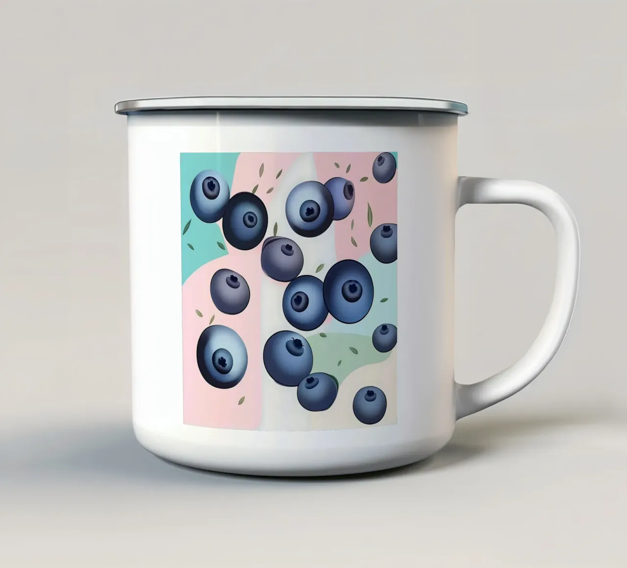 Mirtilli_stile_A_3 tazza in smalto da Pink- und LoveArt by LK