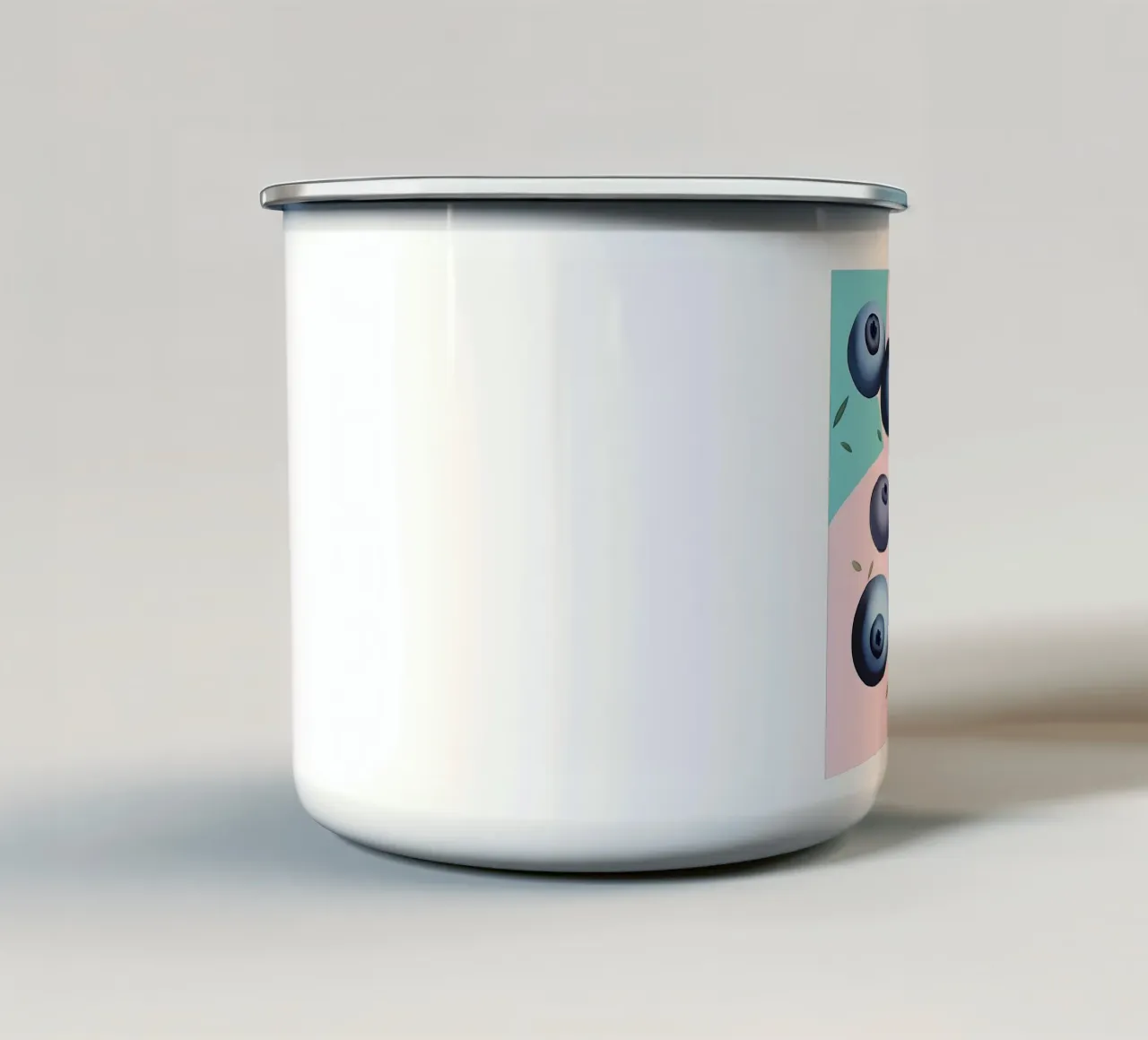 Mirtilli_stile_A_3 tazza in smalto da Pink- und LoveArt by LK
