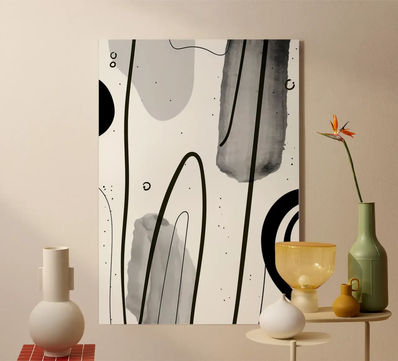 Abstraktes Aquarell 022 Acryl-Glas von Aiden Garcia