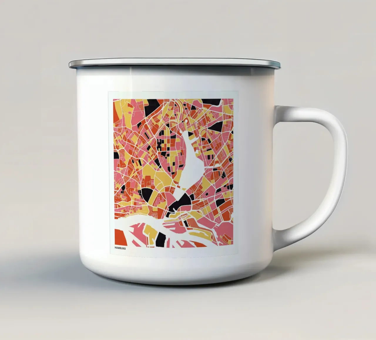 Hamburg II tazza in smalto da The Cartography Collection