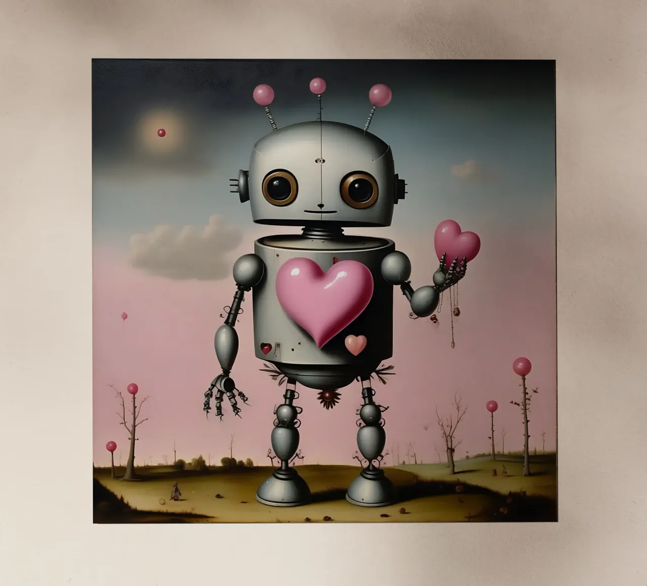Robot con un cuore_12 pellicola backlit da Pink- und LoveArt by LK