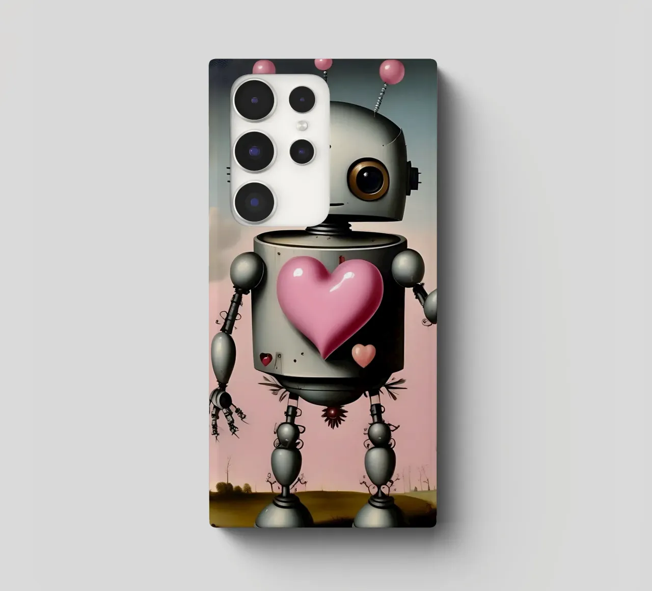 Robot con un cuore_12 cover samsung da Pink- und LoveArt by LK