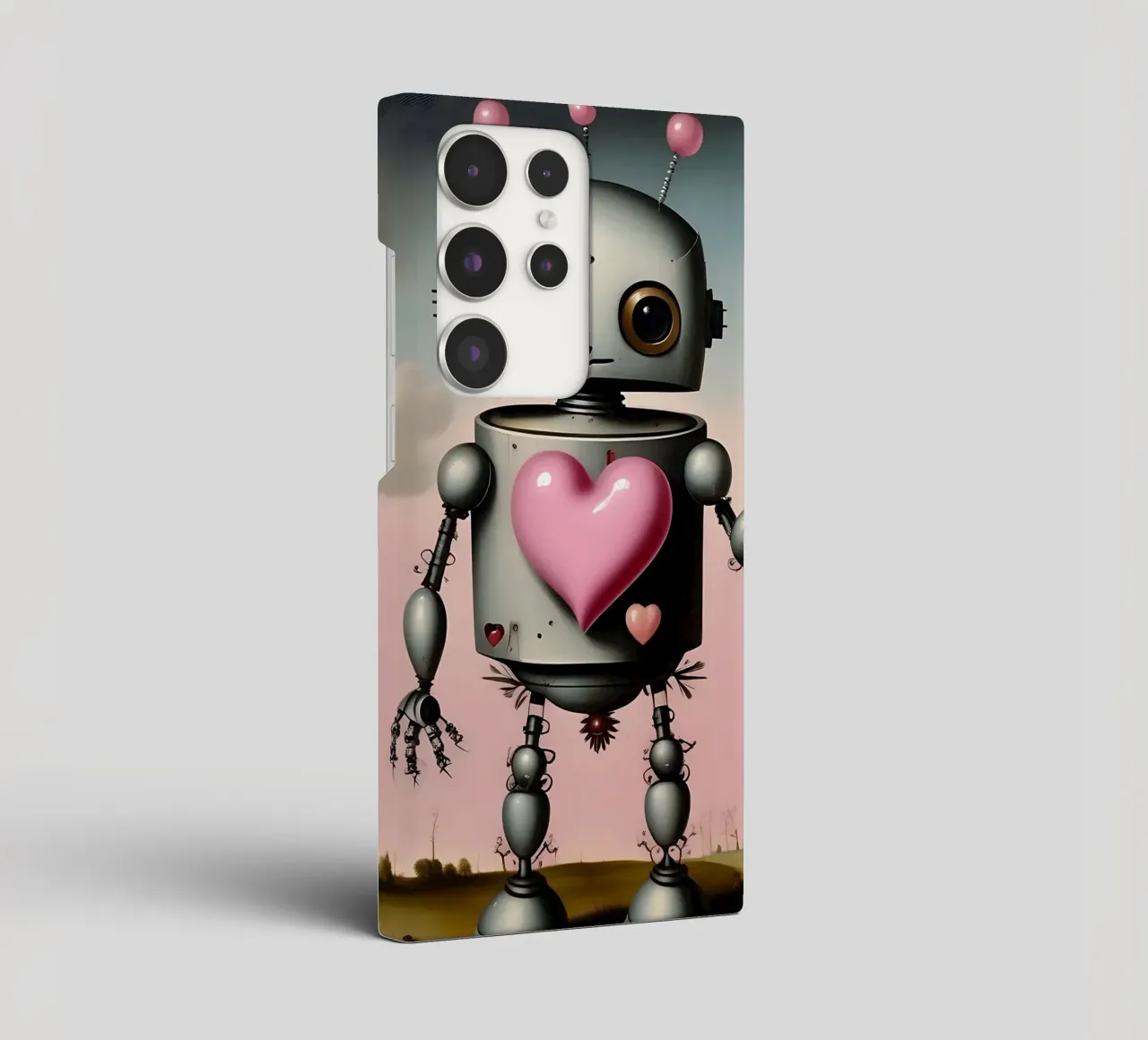 Robot con un cuore_12 cover samsung da Pink- und LoveArt by LK