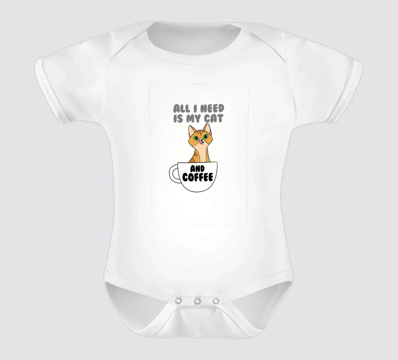 Caffè gatto Amore body neonato maniche corte da Bartosz Powalka