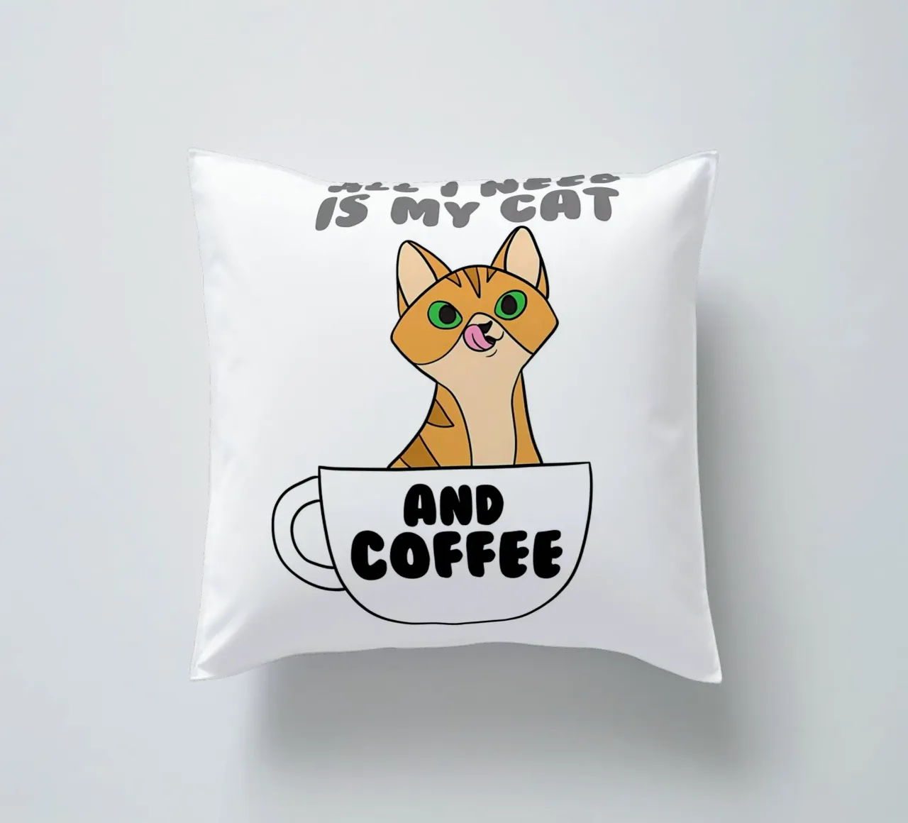 Caffè gatto Amore cuscino da Bartosz Powalka