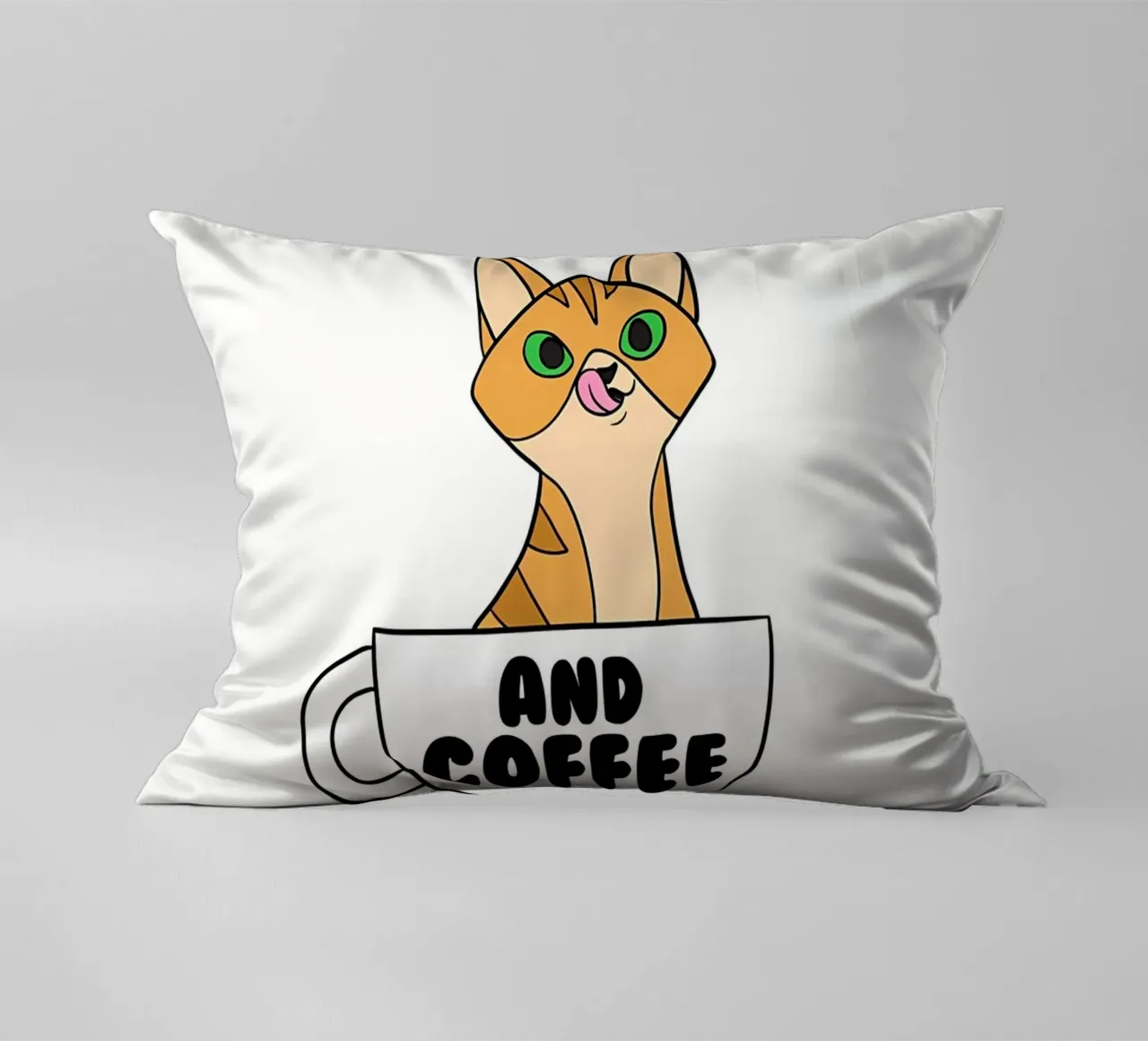 Caffè gatto Amore cuscino da Bartosz Powalka