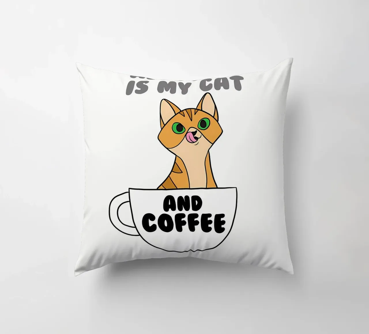 Caffè gatto Amore cuscino da Bartosz Powalka