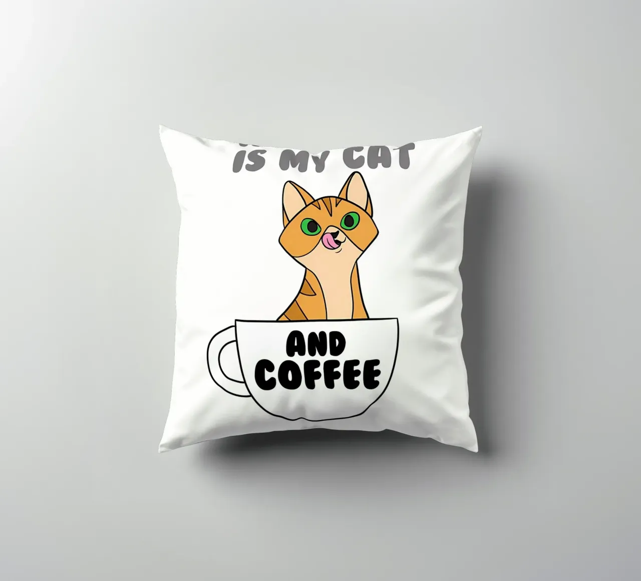 Caffè gatto Amore cuscino da Bartosz Powalka