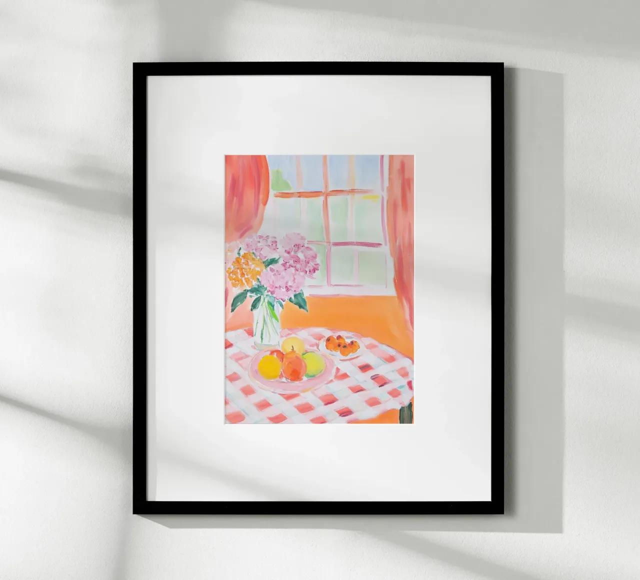 Tavolo di primavera - Simpatica natura morta in stile Matisse poster da Nikis Art Studio