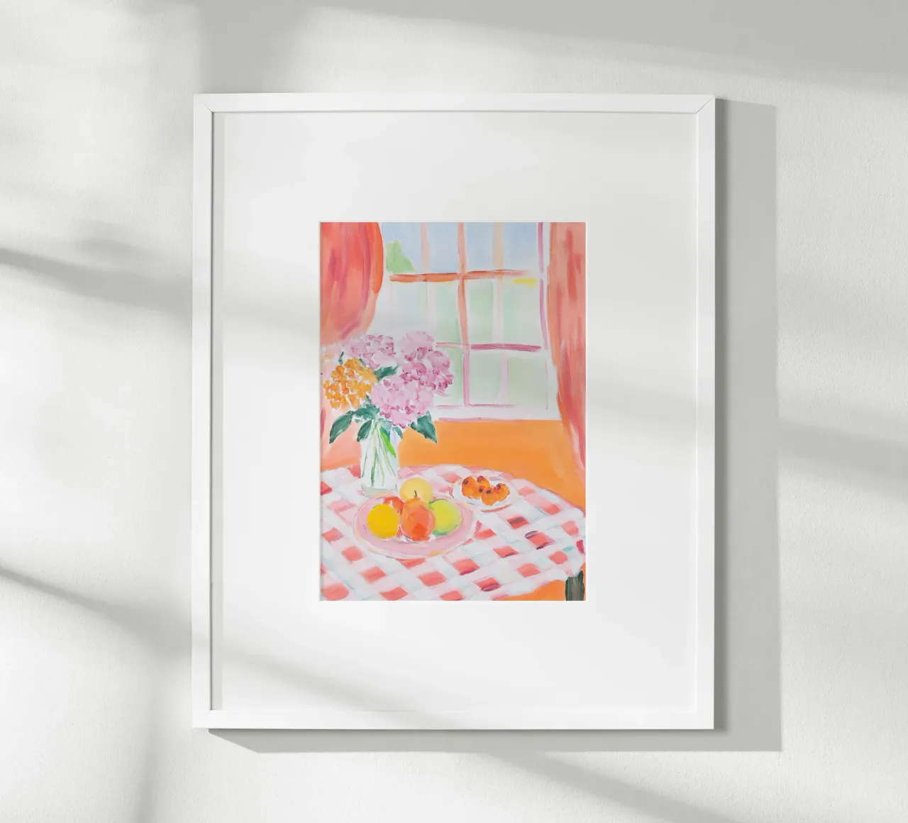 Tavolo di primavera - Simpatica natura morta in stile Matisse poster da Nikis Art Studio