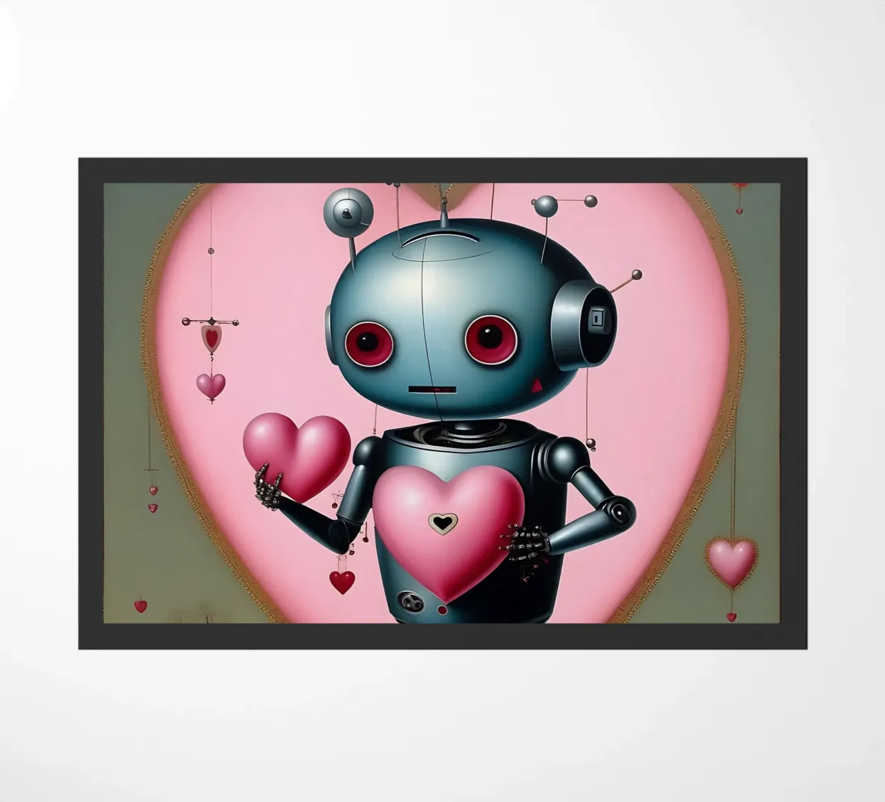 Robot con un cuore_13 zerbino da Pink- und LoveArt by LK