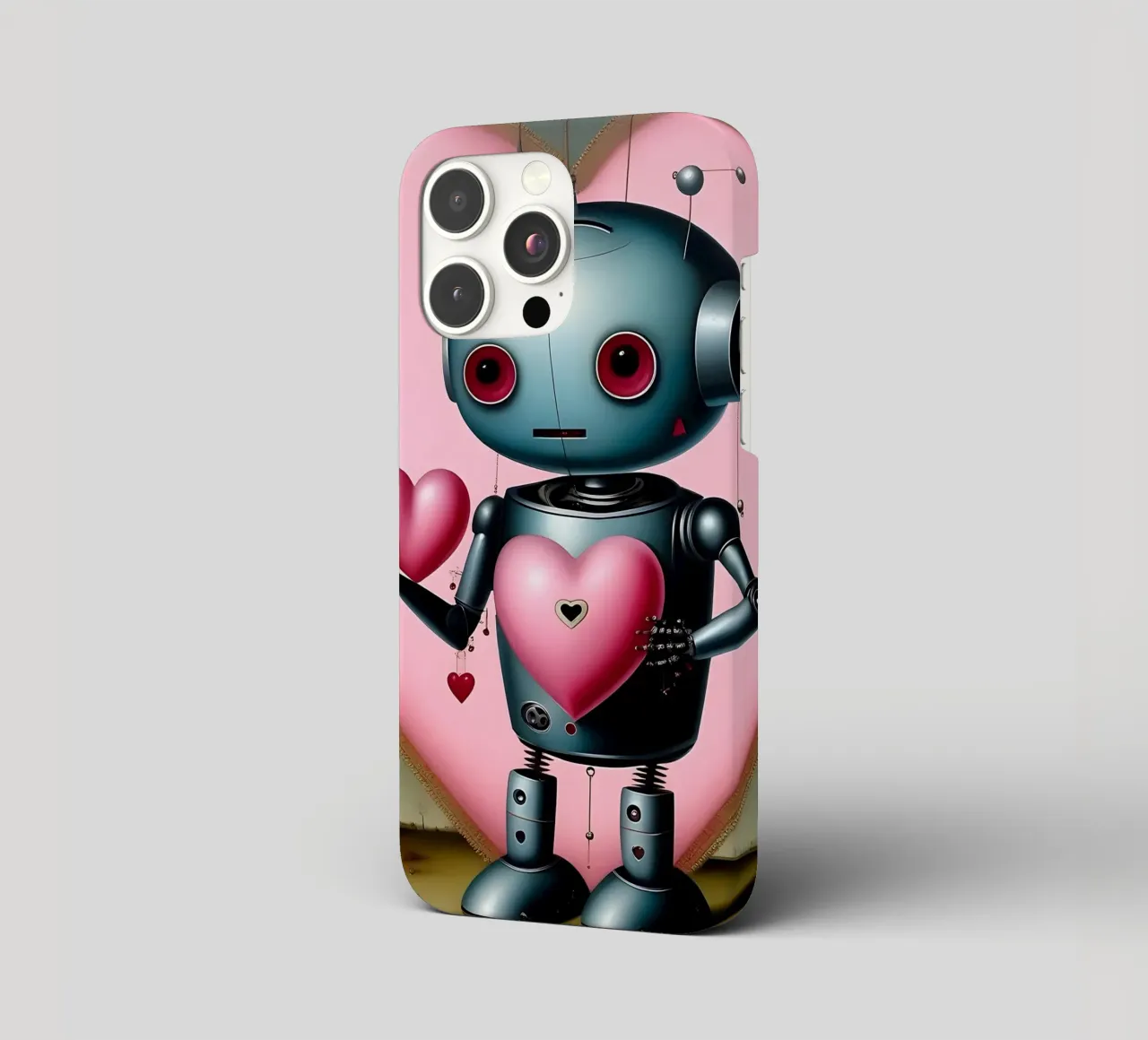 Robot con un cuore_13 cover iphone da Pink- und LoveArt by LK