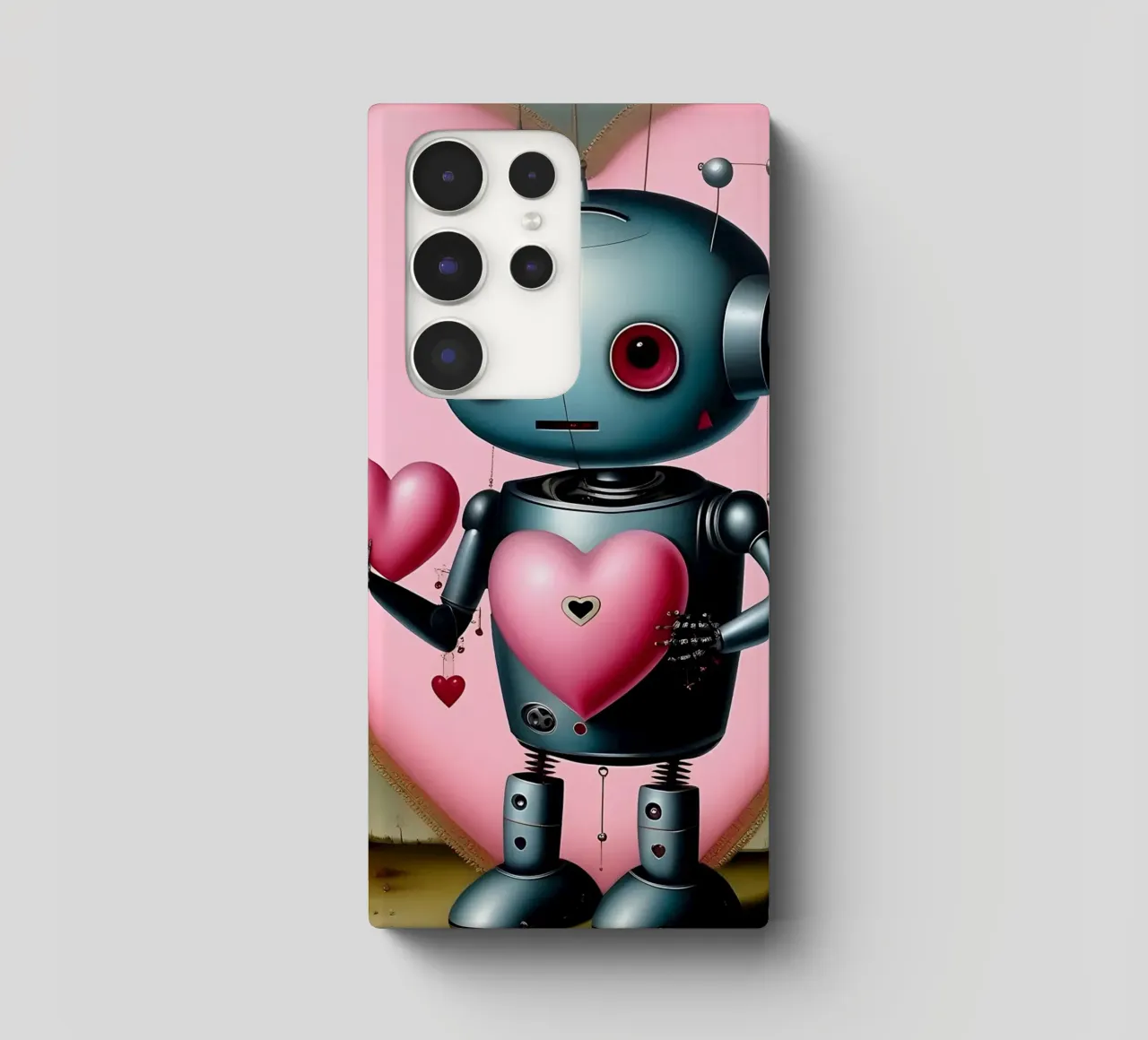 Robot con un cuore_13 cover samsung da Pink- und LoveArt by LK