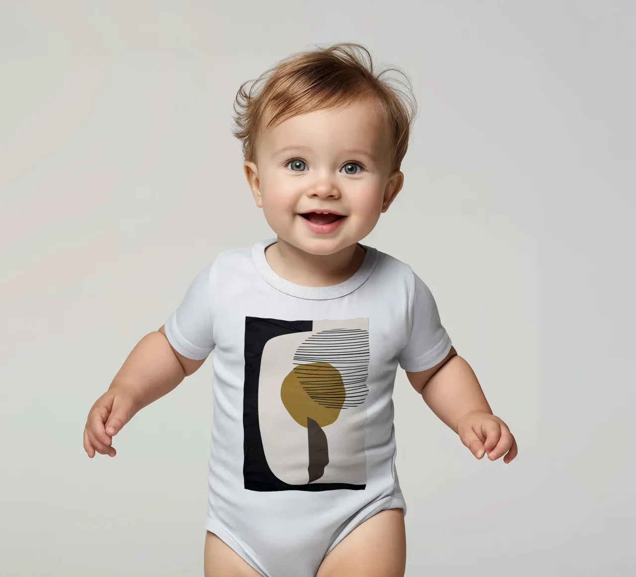 ASTRATTO ORGANICO 213C body neonato maniche corte da Aiden Garcia