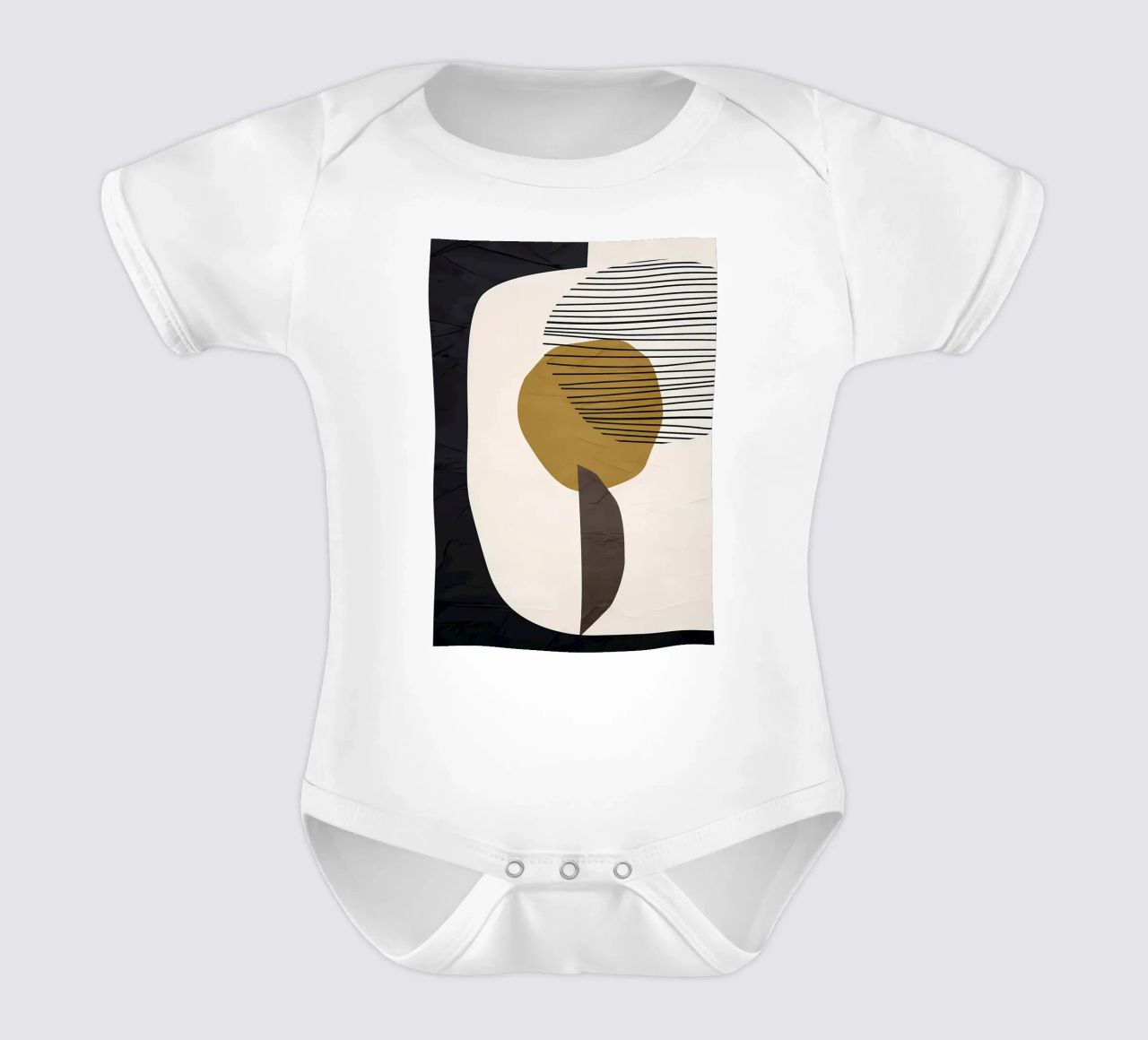 ORGANISCH ABSTRAKT 213C Kurzarm Babybody von Aiden Garcia