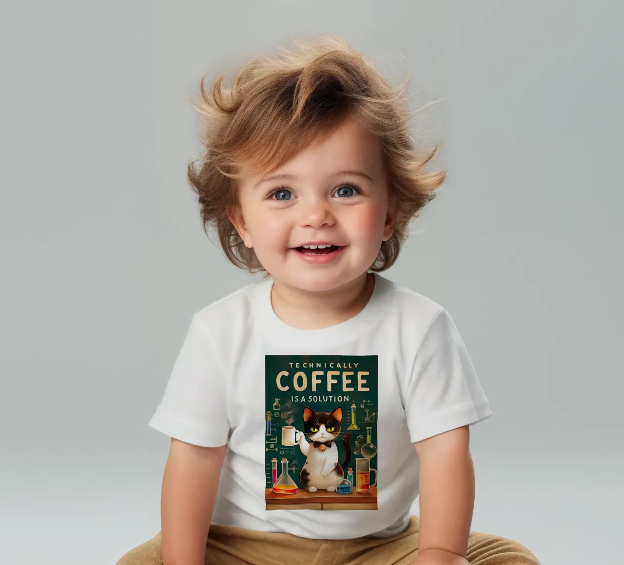 Il caffè è una soluzione maglietta neonato da Bartosz Powalka
