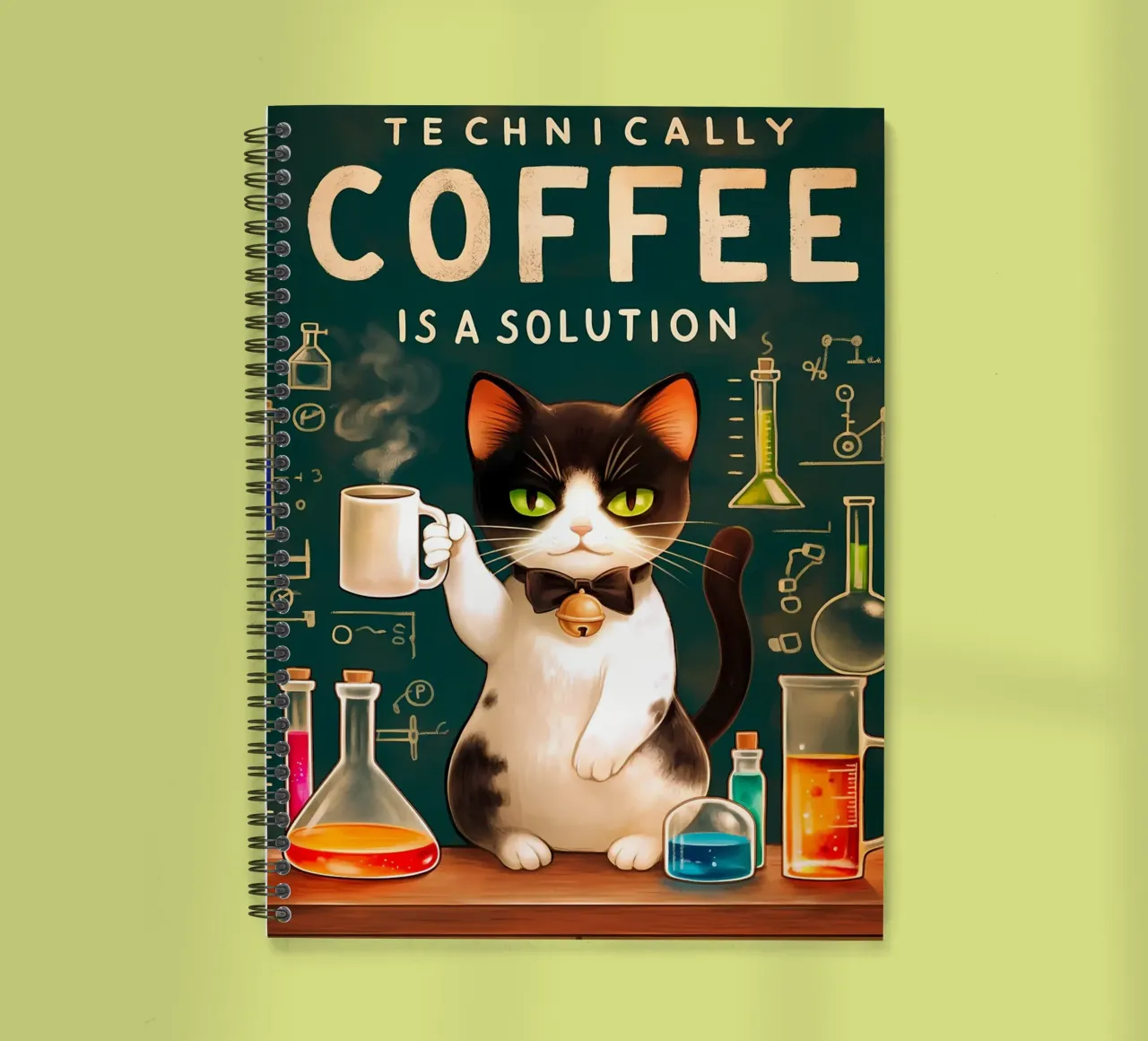 Coffee is a Solution spiral notebook by Bartosz Powalka