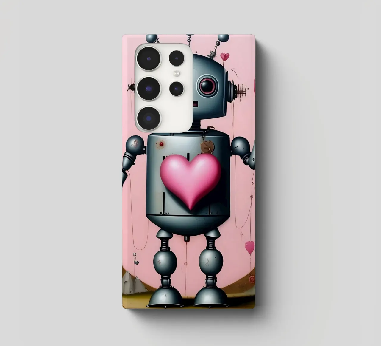 Robot con un cuore_14 cover samsung da Pink- und LoveArt by LK