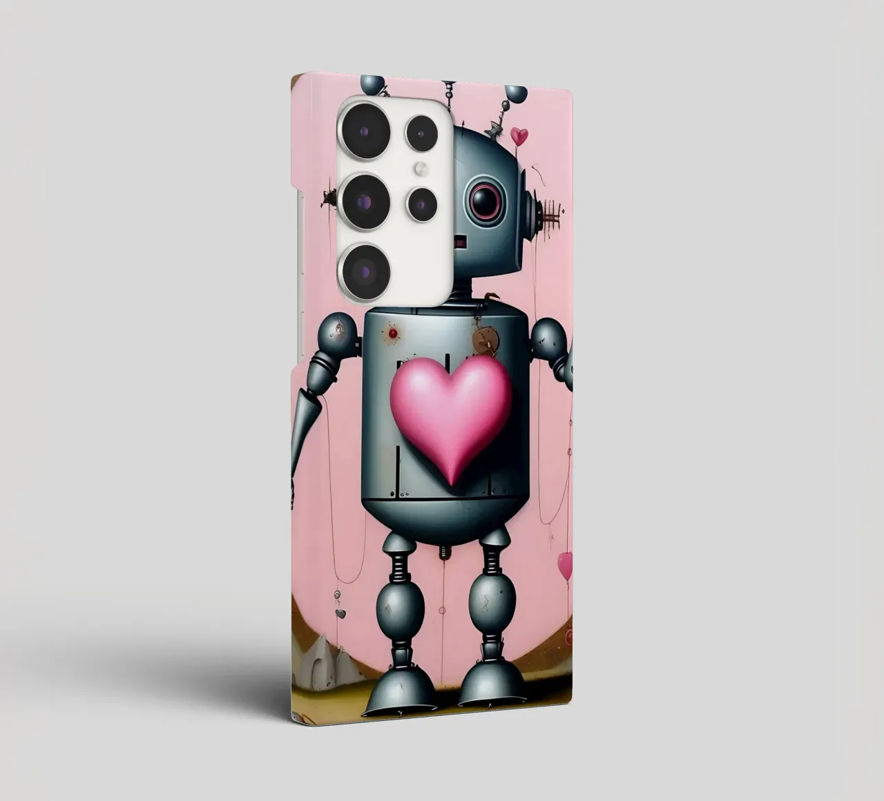 Robot con un cuore_14 cover samsung da Pink- und LoveArt by LK