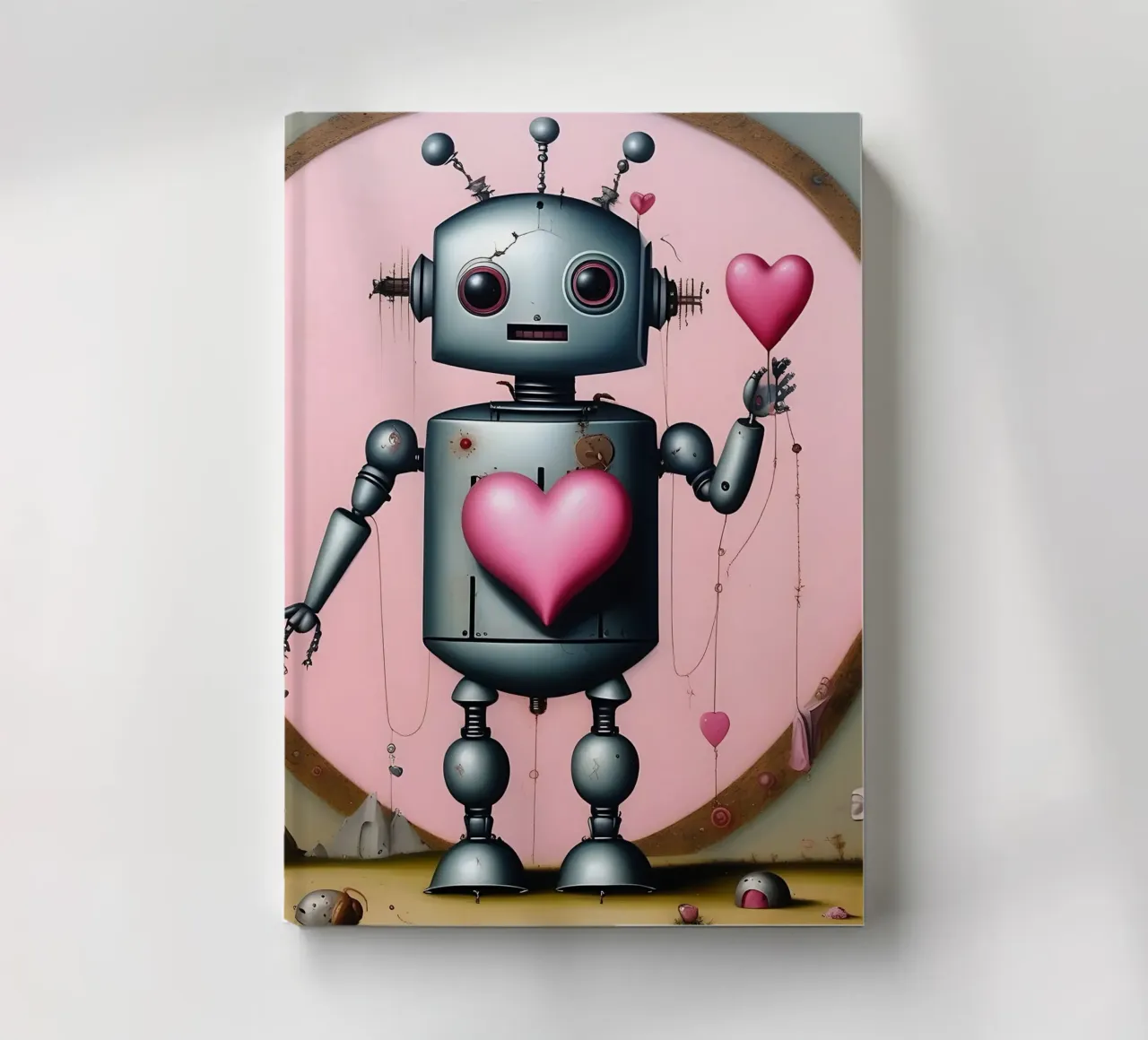 Robots with a heart_14 notebook by Pink- und LoveArt by LK