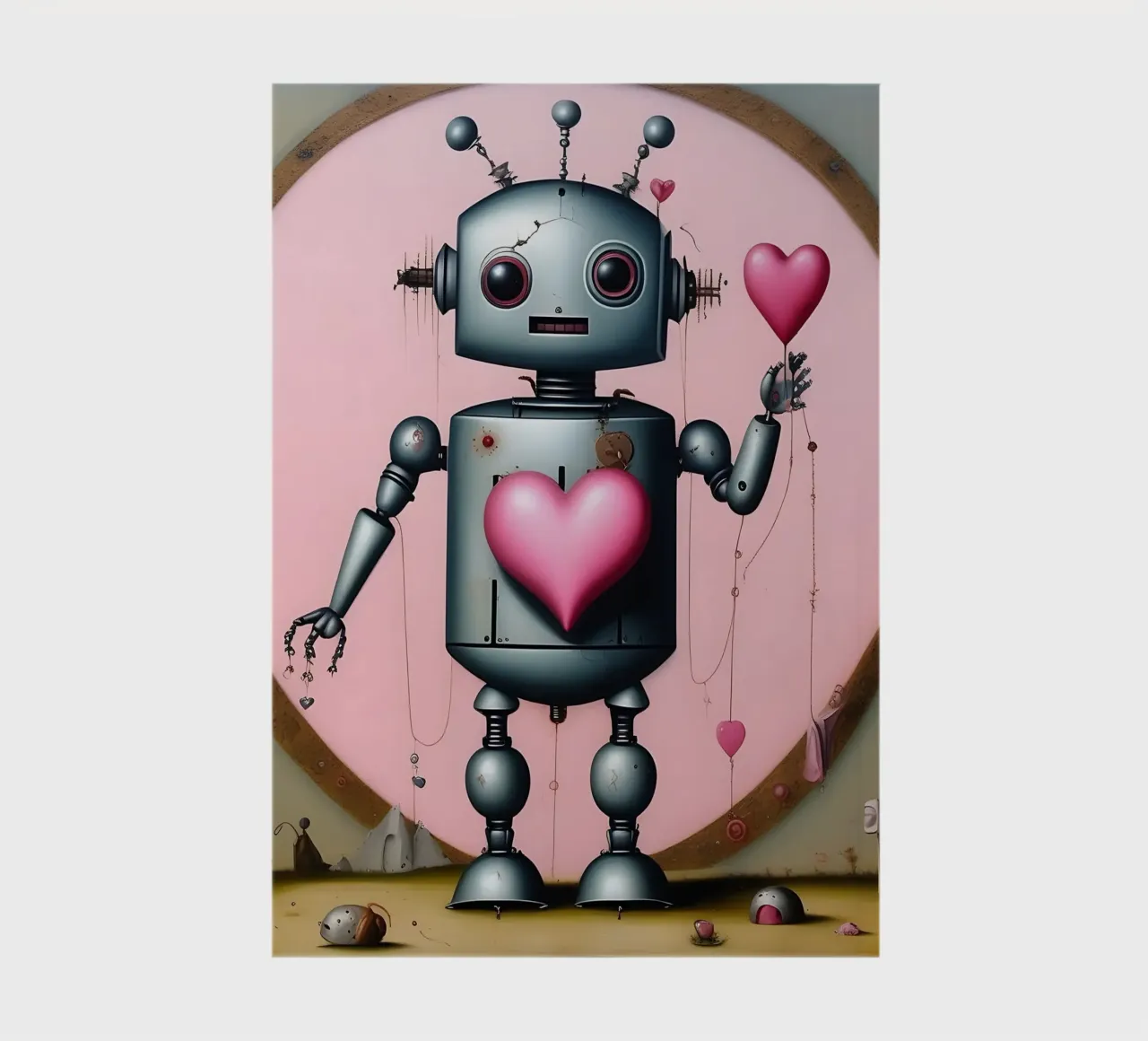 Robots with a heart_14 notebook by Pink- und LoveArt by LK