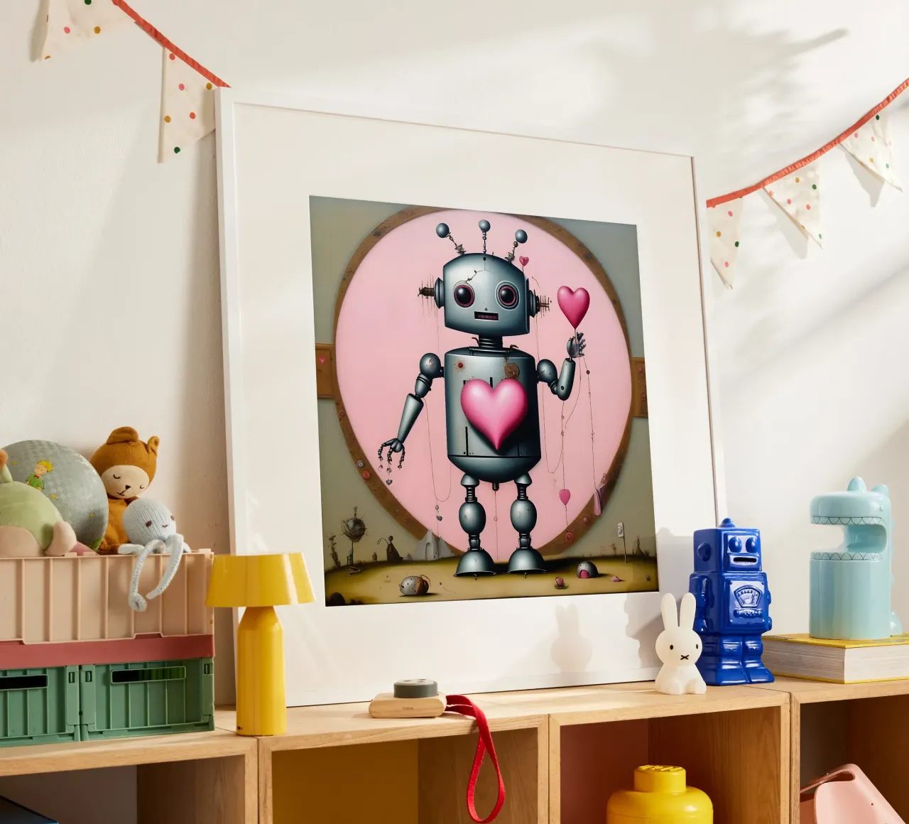 Robot con un cuore_14 carta hahnemühle da Pink- und LoveArt by LK