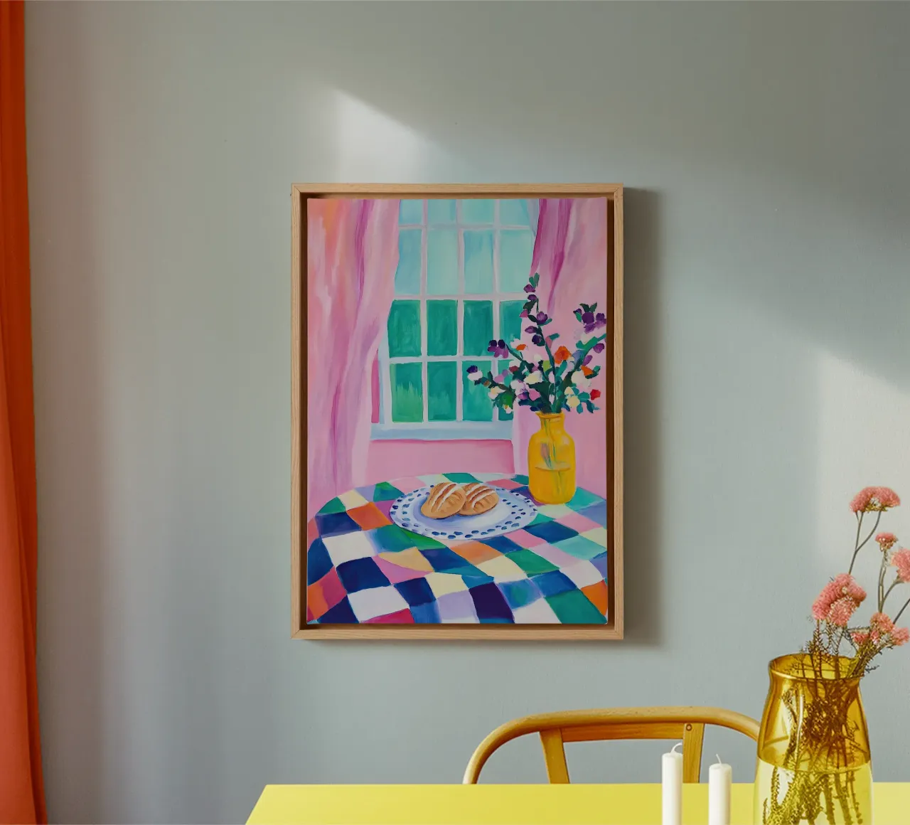 Simplicity and elegance canvas with Floater frame by Nikis Art Studio