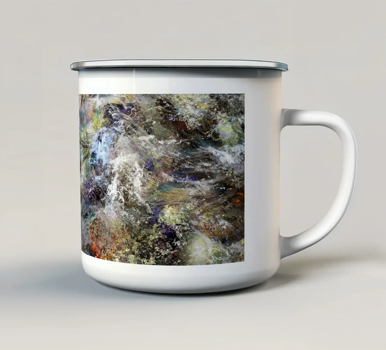 Dreams are like Water tazza in smalto da Angelo Cerantola