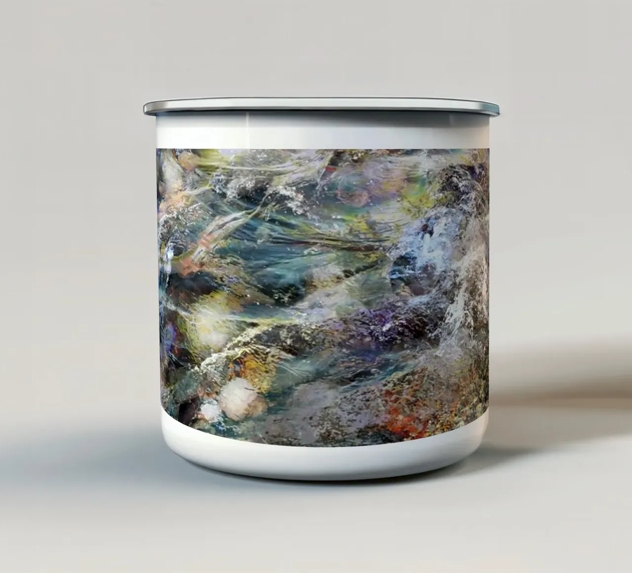 Dreams are like Water tazza in smalto da Angelo Cerantola