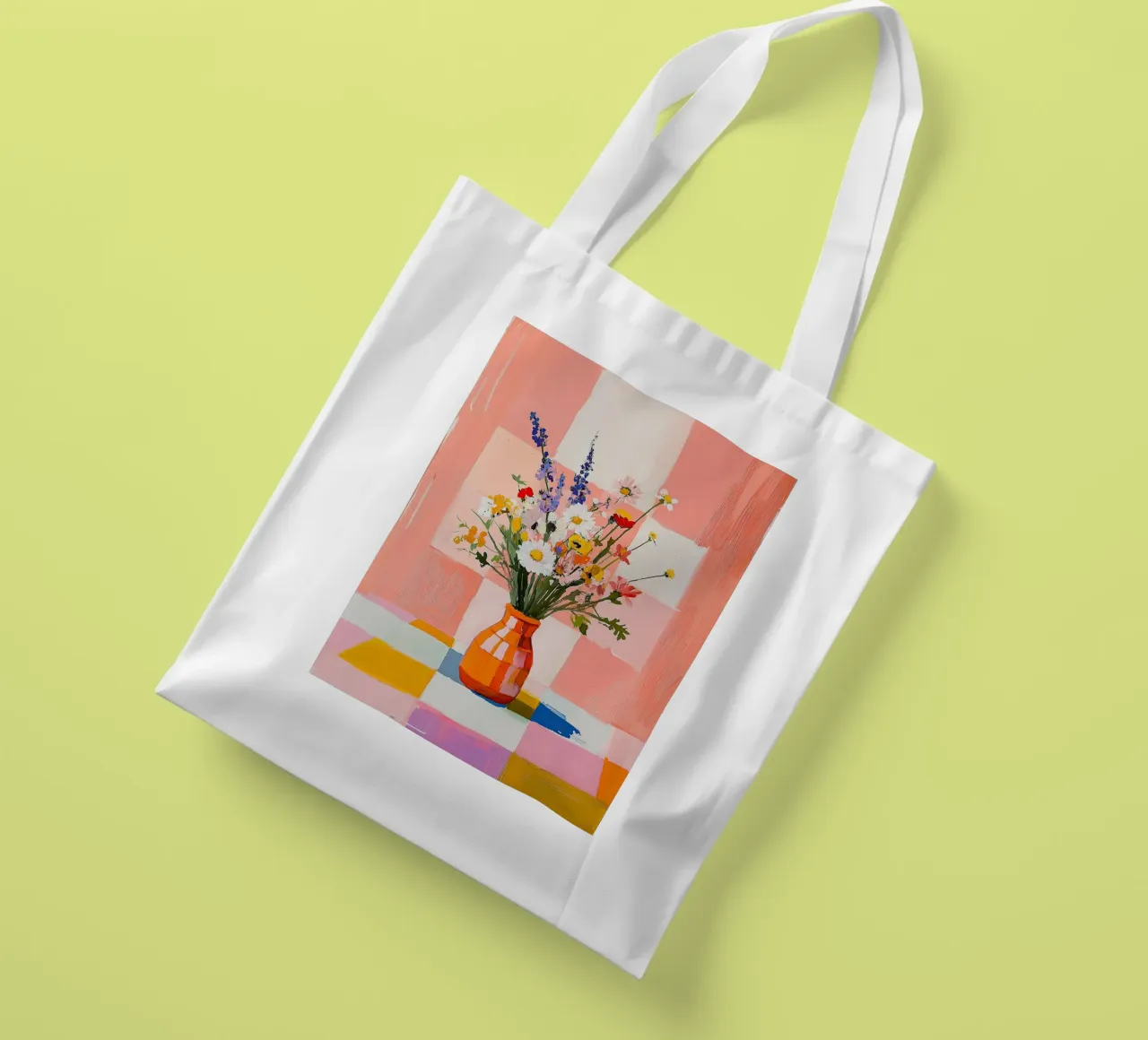 Semplicità fiorente borsa in juta da Nikis Art Studio