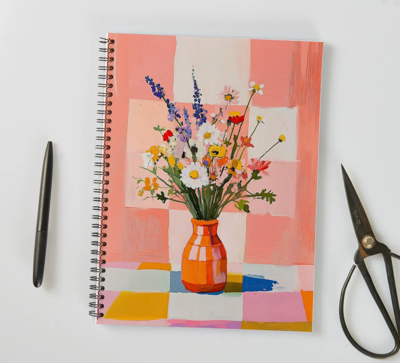 Flourishing simplicity spiral notebook by Nikis Art Studio