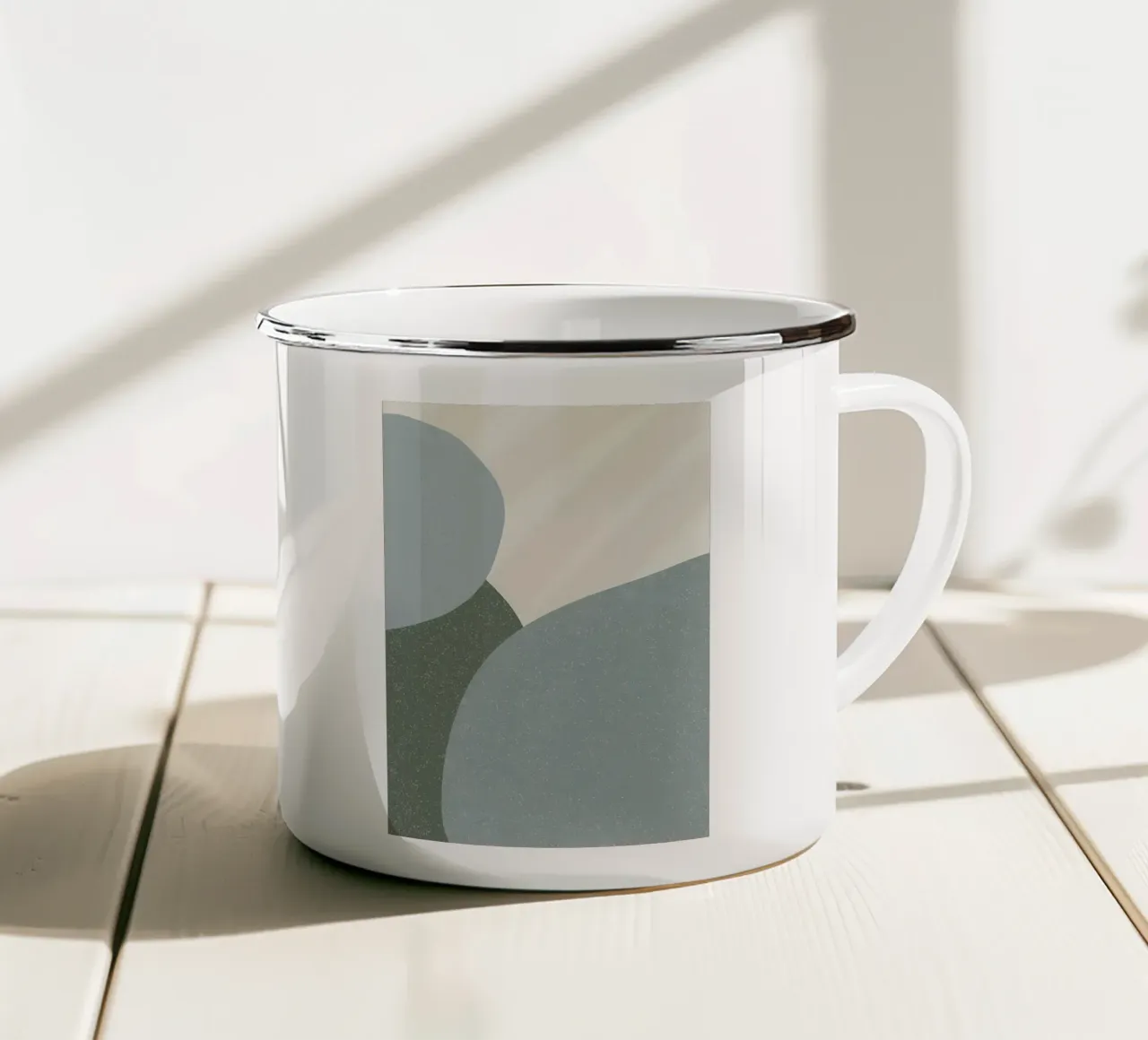 Parete verde a bolle astratta tazza in smalto da Aiden Garcia